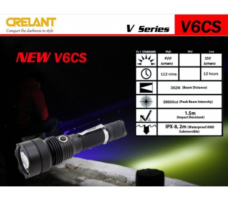 Đèn pin cao cấp Crelant V6CS
